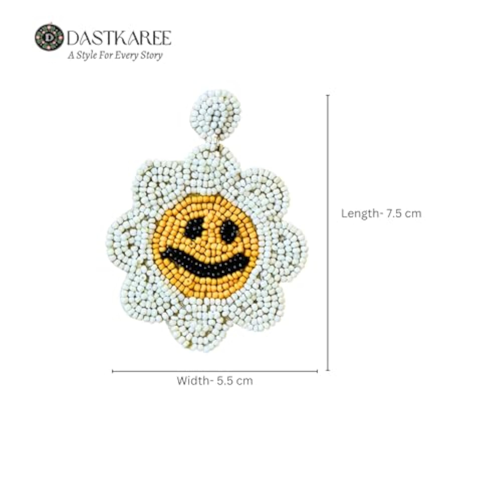 Keep Smiling Beaded Earring